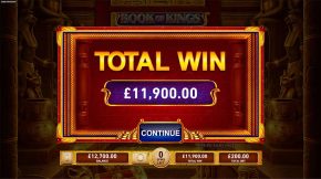 Book of Kings Bonus Gesamtgewinn