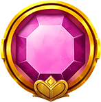 Wheel O'Gold Rosa Edelstein Symbol