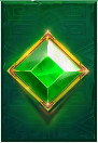 Aztec Powernudge Grüner Edelstein Symbol