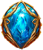 Dragon's Dawn Blauer Edelstein Symbol