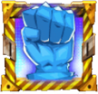 Fist of Destruction Blaues Wild Walzen Symbol