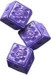 Orb of Destiny Lila Würfel Symbol