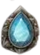 Stone Gaze of Medusa Symbol Blauer Edelstein