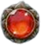 Stone Gaze of Medusa Rotes Edelstein Symbol