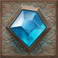 Ancient Tumble blaues Edelstein Symbol