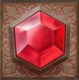 Ancient Tumble Rotes Edelstein Symbol