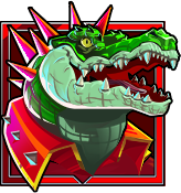 Man vs Gator Rotes Alligator Symbol